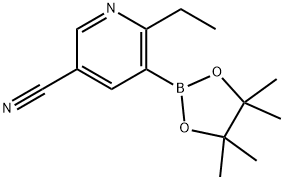 2-Ethyl-5-cyanopyridine-3-boronic acid pinacol ester Struktur