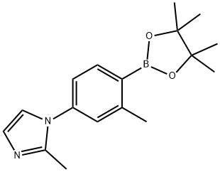 2-Methyl-4-(2-methylimidazol-1-yl)phenylboronic acid pinacol ester Struktur