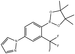 2-Trifluoromethyl-4-(1H-pyrazol-1-yl)phenylboronic acid pinacol ester Struktur