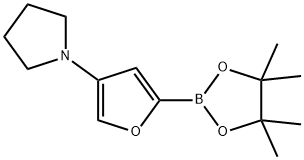 4-(Pyrrolidino)furan-2-boronic acid pinacol ester Struktur