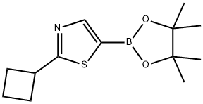 2-cyclobutyl-5-(4,4,5,5-tetramethyl-1,3,2-dioxaborolan-2-yl)thiazole Struktur