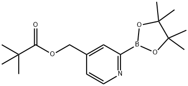 4-(Pivaloyloxymethyl)pyridine-2-boronic acid pinacol ester Struktur