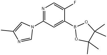 5-Fluoro-2-(4-methylimidazol-1-yl)pyridine-4-boronic acid pinacol ester Struktur