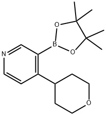 4-(Oxan-4-yl)pyridine-3-boronic acid pinacol ester Struktur