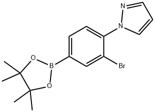 3-Bromo-4-(1H-pyrazol-1-yl)phenylboronic acid pinacol ester Struktur