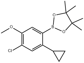 4-Chloro-5-methoxy-2-cyclopropylphenylboronic acid pinacol ester Struktur