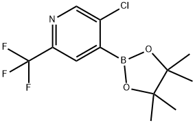 5-chloro-4-(4,4,5,5-tetramethyl-1,3,2-dioxaborolan-2-yl)-2-(trifluoromethyl)pyridine Struktur