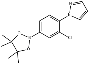 3-Chloro-4-(1H-pyrazol-1-yl)phenylboronic acid pinacol ester Struktur