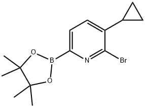 6-Bromo-5-(cyclopropyl)pyridine-2-boronic acid pinacol ester Struktur