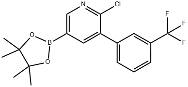 6-Chloro-5-(3-trifluoromethylphenyl)pyridine-3-boronic acid pinacol ester Struktur