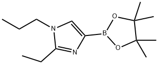 2-ethyl-1-propyl-4-(4,4,5,5-tetramethyl-1,3,2-dioxaborolan-2-yl)-1H-imidazole Struktur