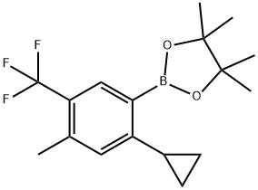 4-Methyl-5-trifluoromethyl-2-cyclopropylphenylboronic acid pinacol ester Struktur