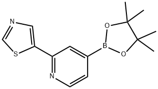 5-(4-(4,4,5,5-tetramethyl-1,3,2-dioxaborolan-2-yl)pyridin-2-yl)thiazole Struktur