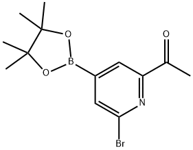 2-Bromo-6-(acetyl) 
pyridine-4-boronic acid pinacol ester Struktur