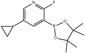 5-cyclopropyl-2-fluoro-3-(4,4,5,5-tetramethyl-1,3,2-dioxaborolan-2-yl)pyridine Struktur