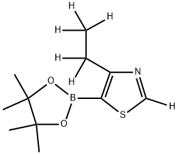 (4-Ethylthiazole-d6)-5-boronic acid pinacol ester Struktur