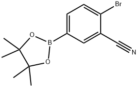 2-bromo-5-(4,4,5,5-tetramethyl-1,3,2-dioxaborolan-2-yl)benzonitrile Struktur