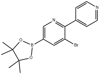 5-Bromo-6-(pyridin-4-yl)pyridine-3-boronic acid pinacol ester Struktur