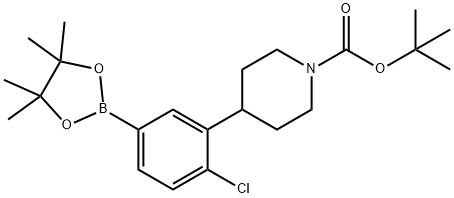 3-(N-Boc-Piperidin-4-yl)-4-chlorophenylboronic acid pinacol ester Struktur