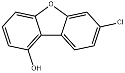 1-Dibenzofuranol, 7-chloro- Struktur