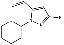 3-bromo-1-(oxan-2-yl)-1H-pyrazole-5-carbaldehyde Struktur