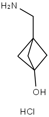 3-(aminomethyl)bicyclo[1.1.1]pentan-1-ol hydrochloride Struktur