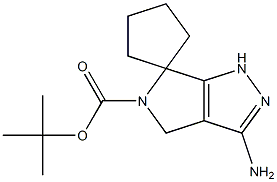 tert-Butyl 3'-amino-1',4'-dihydro-5'H-spiro[cyclopentane-1,6'-pyrrolo[3,4-c]pyrazole]-5'-carboxylate Struktur