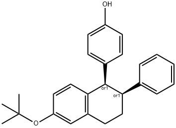 4-((1R,2S)-6-(tert-butoxy)-2-phenyl-1,2,3,4-tetrahydronaphthalen-1-yl)phenol Struktur