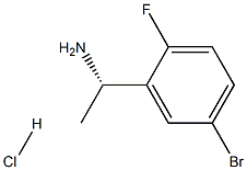 (S)-1-(5-bromo-2-fluorophenyl)ethan-1-amine hydrochloride Struktur