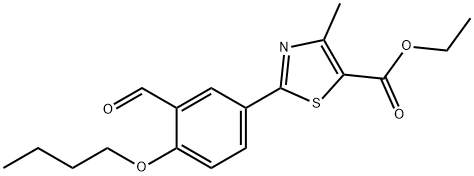 ethyl 2-(4-butoxy-3-formylphenyl)-4-methylthiazole-5-
carboxylate Struktur