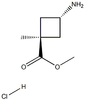 methyl trans-3-amino-1-methylcyclobutane-1-carboxylate hydrochloride Struktur