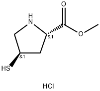 methyl (2S,4R)-4-sulfanylpyrrolidine-2-carboxylate hydrochloride Struktur