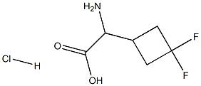 2-amino-2-(3,3-difluorocyclobutyl)acetic acid hydrochloride Struktur