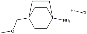 4-(methoxymethyl)bicyclo[2.2.2]octan-1-amine hydrochloride Struktur