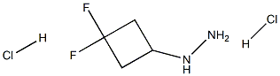 (3,3-difluorocyclobutyl)hydrazine dihydrochloride Struktur