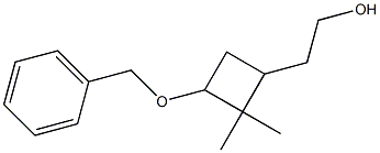 2-[3-(benzyloxy)-2,2-dimethylcyclobutyl]ethan-1-ol Struktur