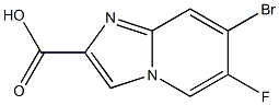 7-bromo-6-fluoro-imidazo[1,2-a]pyridine-2-carboxylic acid Struktur