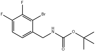 tert-Butyl 2-bromo-3,4-difluorobenzylcarbamate Struktur