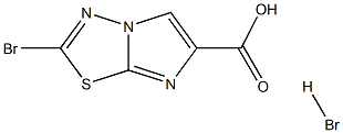 2-Bromoimidazo[2,1-b][1,3,4]thiadiazole-6-carboxylic acid hydrobromide Struktur