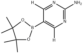 5-(4,4,5,5-tetramethyl-1,3,2-dioxaborolan-2-yl)pyrimidin-4,6-d2-2-amine Struktur