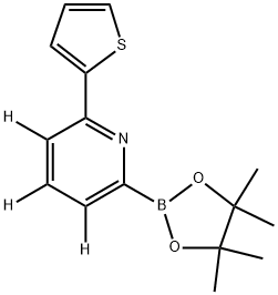 2-(4,4,5,5-tetramethyl-1,3,2-dioxaborolan-2-yl)-6-(thiophen-2-yl)pyridine-3,4,5-d3 Struktur