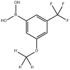 (3-(methoxy-d3)-5-(trifluoromethyl)phenyl)boronic acid Struktur