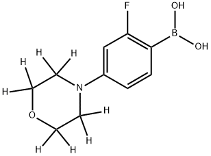 (2-fluoro-4-(morpholino-d8)phenyl)boronic acid Struktur