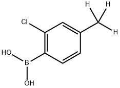 (2-chloro-4-(methyl-d3)phenyl)boronic acid Struktur