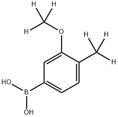 (3-(methoxy-d3)-4-(methyl-d3)phenyl)boronic acid Struktur