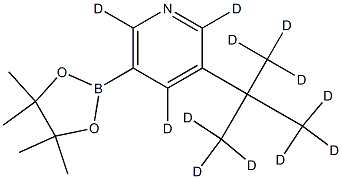 3-(2-(methyl-d3)propan-2-yl-1,1,1,3,3,3-d6)-5-(4,4,5,5-tetramethyl-1,3,2-dioxaborolan-2-yl)pyridine-2,4,6-d3 Struktur