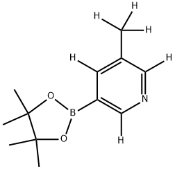 3-(methyl-d3)-5-(4,4,5,5-tetramethyl-1,3,2-dioxaborolan-2-yl)pyridine-2,4,6-d3 Struktur