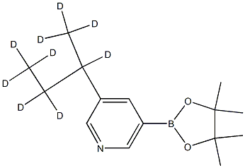 3-(butan-2-yl-d9)-5-(4,4,5,5-tetramethyl-1,3,2-dioxaborolan-2-yl)pyridine Struktur