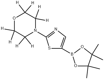 4-(5-(4,4,5,5-tetramethyl-1,3,2-dioxaborolan-2-yl)thiazol-2-yl)morpholine-2,2,3,3,5,5,6,6-d8 Struktur