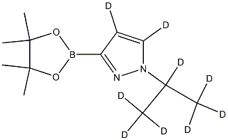 1-(propan-2-yl-d7)-3-(4,4,5,5-tetramethyl-1,3,2-dioxaborolan-2-yl)-1H-pyrazole-4,5-d2 Struktur